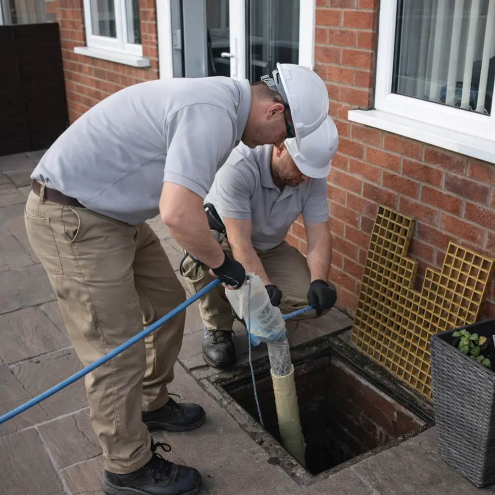 Blocked drain repair service in Wye